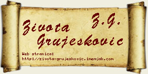 Života Grujesković vizit kartica